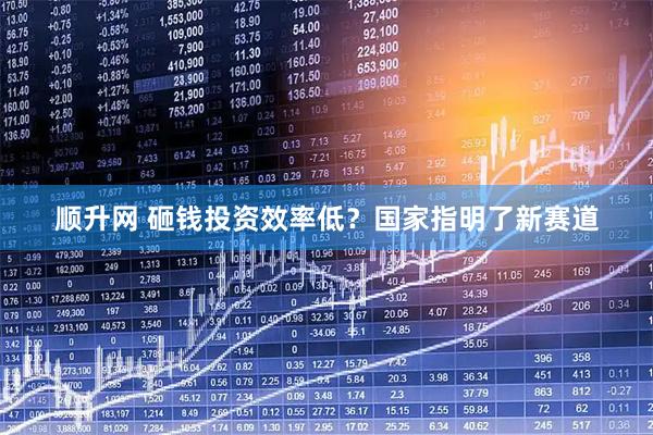 顺升网 砸钱投资效率低？国家指明了新赛道