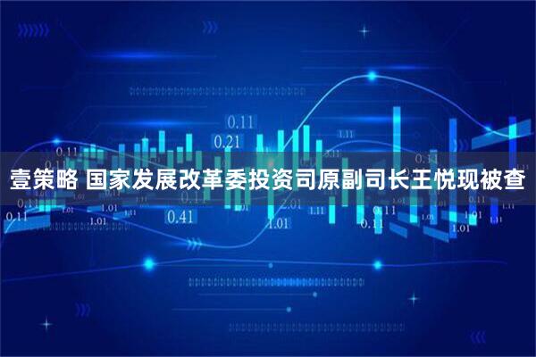 壹策略 国家发展改革委投资司原副司长王悦现被查