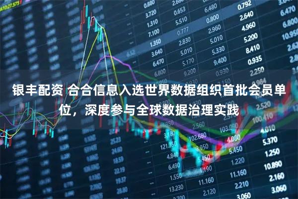 银丰配资 合合信息入选世界数据组织首批会员单位，深度参与全球数据治理实践
