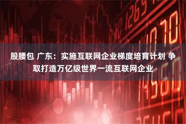 股腰包 广东：实施互联网企业梯度培育计划 争取打造万亿级世界一流互联网企业